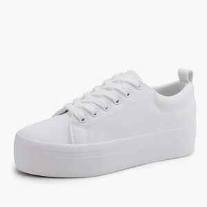 Jabasic All-White Platform Sneakers